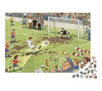 Football Penalty Kick Chaos Wooden Jigsaw Puzzle Waterproof 1000 Piece Puzzles for Adults Impossible Challenging Games