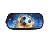 Football Pencil Case for Boys 6-8 8-10 10-12 Pencil Pouch Pen Bags Study Supplies Soccer Big Capacity Holder Box Organizer Travel Storage Case School Stationery Office Classroom