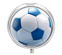 Football Pill Box 3 Compartment Small Portable Medicine Case Pill Organizer for Pocket Purse