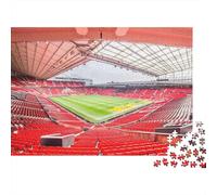 Football Pitches 1000 Pieces Jigsaw Puzzles for Adults Old Trafford Jigsaws Challenging Game Family Challenging Educational Challenge Home Decoration for Adults And Kids Age 12 Years Up 1000pcs (75x50