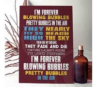 Football Plaque Print Poster West Ham, Blowing Bubbles Song Lyrics, Man Cave plaque, Shed sign West Ham Fan Chant, claret and sky blue Football Gift Dad