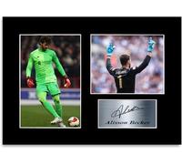 Football Player Alisson Becker A4 Printed Signed Autograph Photo Display Mount Poster for Liverpool Fans and Supporters