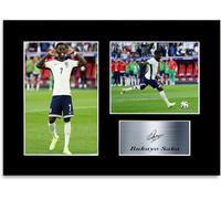 Football Player Bukayo Saka A4 Printed Signed Autograph Photo Display Mount Poster for England Fans and Supporters