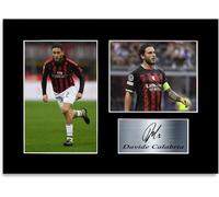 Football Player Davide Calabria A4 Printed Signed Autograph Photo Display Mount Poster for Milan Fans and Supporters