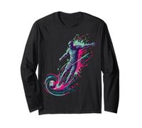 Football Player - Dynamic Sport Splash Art Long Sleeve T-Shirt