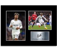 Football Player Georginio Rutter A4 Printed Signed Autograph Photo Display Mount Poster for Leeds Fans and Supporters