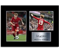 Football Player Harvey Elliott A4 Printed Signed Autograph Photo Display Mount Poster for Liverpool Fans and Supporters
