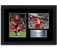 Football Player Harvey Elliott A4 Printed Signed Autograph Photo Display Mount Poster for Liverpool Fans and Supporters Framed