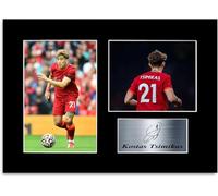 Football Player Kostas Tsimikas A4 Printed Signed Autograph Photo Display Mount Poster for Liverpool Fans and Supporters