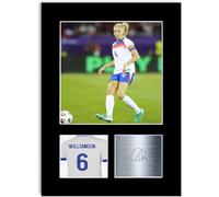 Football Player Leah Williamson A4 Print Signed Autograph Photo Display Mount Poster for Womens England Fans and Supporters