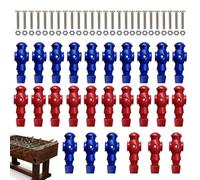 Football Player Set, Men's Table Football | 2 Colours Table Football Men, Football Player Figure, 26 x Table Football Components, Game Football Machine Accessories for 5/8 Inch Football Bar