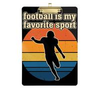 Football Player Sunset Retro clipboard Set Transparent for Nursing Student Trade Quest Size 9 x 12
