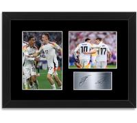 Football Players Jamal Musiala Florian Wirtz Germany 2024 A4 Printed Signed Autograph Photo Display Mount Poster for Fans and Supporters Framed
