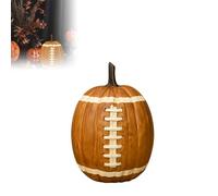 Football Pumpkin Resin Decor - Halloween Pumpkin Figurine, Fall Football Ornament, Indoor & Outdoor Halloween Decorations, Festive Autumn Decor for Home, Porch & Party, Durable Resin Craft (1)