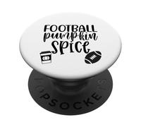 FOOTBALL Pumpkin Spice Season Fall Autumn Halloween Team PopSockets Adhesive PopGrip