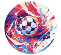Football Puzzle 1000 Piece Jigsaw Round Jigsaws Adults Kids Puzzles Puzzling Colourful Unique Creative Adult Games Home Decoration 1000pcs (67.5x67.5cm)