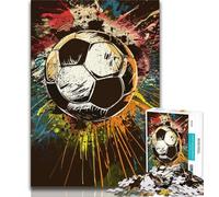 Football Puzzles for Teenagers 1000 Pieces,Help The Brain Exercise Addictive Toys to Cultivate Patience Great Gift (75x50cm)