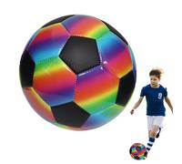 Football Rainbow Soccer - Colored Soccer Outdoor Football, Lightweight Inflatable Indoor Outdoor , PVC Panel for Garden Beach Playground Indoor