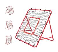 Football Rebounder Net Adjustable Angle Foldable Soccer Training Net 3x3FT | Portable Steel Frame Trainer for Football,Basketball, Volleyball More,Ideal for Kids Adults Garden Backyard Practice