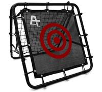 Football Rebounder Net - Double-Sided Soccer Training Goal for Kids, Portable PE Mesh Kickback Target for Shooting/Passing Practice - Folding Design for Garden & Indoor Use, 65x65cm