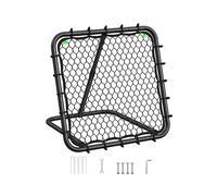 SONGMICS Football Rebounder Net, Kids Training Net, Portable Rebound Net, Target Goal with Steel Frame, Adjustable Angle, Quick Assembly, for Garden, Park, Beach, Ink Black SZQ0085B01