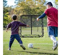 Football Rebounder Net With Adjustable Angle, Portable Training Target Goal For Garden And Outdoor Practice, Ink Black