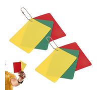 Football Referee Card Set - Standard Set for Red and Yellow Violations, Green Fairplay Training Card, Highly Visible Official Sports Equipment, Field Referee Accessories | Durable