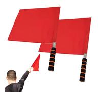 Football Referee Flags - 2 Pieces High Visibility Portable Penalty Flags for Official Football Matches | for Racing, Training, Games, Matches, Competitions, Volleyball,