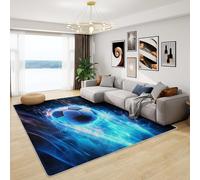 Football Rug for Boys Bedroom - Football Gaming Sports Rug, Kids Game Rugs for Living Room Bedroom, Washable Non Slip Soft Large Carpet, Patterned Area Rugs & Home Decor 120x180 cm