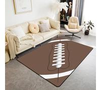 Football Rugby Area Rugs 3D Printed Large Carpet Living Room Bedroom Decor Mat Home Non-Slip Floor Polyester Rug 80 X 120 Cm - Polyester Soft Touch Easy Clean, Stain Resistant -3035791217842