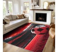 Football Rugs for Living Room Bedroom, Sports Soccer Boys Area Rugs Large 80x150 cm, Washable Non Slip Pattern Carpet Home Decor