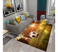 Football Rugs Living Room Bedroom 3D Printed Floor Door Mat Non-Slip Inner Treads Kitchen Carpet Cushion - Polyester Soft Touch Easy Clean 140 X 200 Cm - For Sofa Mat Door Mat Kitchen B /1112031011476