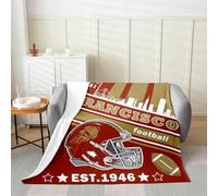 Football San Francisco Throw Blanket Blanket Lightweight Plush Blankets For Sofa Chairs Winter 125x150cm