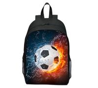 CTALBFF Football School Bag, Boy Football Backpack, 3D Printed School Backpack Elementary Kindergarten Schoolbags Large Capacity Daypack Casual Travel Rucksack for Boys Girls-16 inch