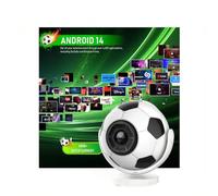 Football Shaped Mini Smart Projector, Android 14 Smart Projector with WiFi 6 & Bluetooth 5.4, 0.9:1 Ultra Short Throw, ≤25dB Silent, Portable Movie Projector for Home Bedroom Outdoor.