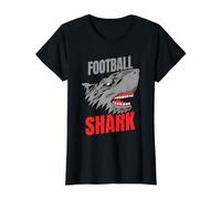 Football Shark - Football Player Value Graphic T-Shirt, Women, Black, M