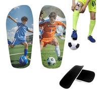 Football Shin Guards for Adults & Kids - Personalised with Photos,Logos | Lightweight Durable EVA Material | S/M/L/XL Sizes for Soccer, Yoga & Sports Protection (White)