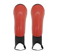 Football Shin Guards with Ankle Protection, Red, Adults