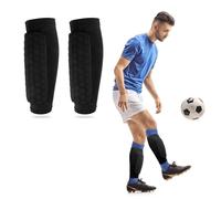 Football Shin Pads Boys, Shin Guard Sleeves Featuring Collision Avoidance Breathable Lightweight Character, Suitable for Protecting the Calves of Boys and Girls (Black, XL)