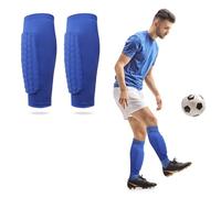 Football Shin Pads Boys, Shin Guard Sleeves Featuring Collision Avoidance Breathable Lightweight Character, Suitable for Protecting the Calves of Boys and Girls (Blue, M)