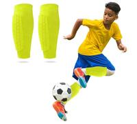 Football Shin Pads Boys, Shin Guard Sleeves Featuring Collision Avoidance Breathable Lightweight Character, Suitable for Protecting the Calves of Boys and Girls (Green, S)