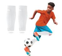 Football Shin Pads Boys, Shin Guard Sleeves Featuring Collision Avoidance Breathable Lightweight Character, Suitable for Protecting the Calves of Boys and Girls (White, S)