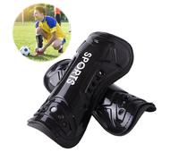 Football Shin Pads, Protective Soccer Shin Pads Kids Youth Childrens Football Guards Beginner Elite Athlete Kids Shins Pad for Children Teenagers Boys And Girls,Black (6-15 Years)