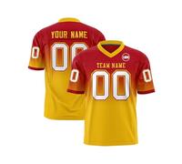 Football Shirt Mens Oversized T-Shirt, Personalized Jersey Sport T-Shirts with Team Name Number, Custom American Football Jersey for Men/Women/Youth
