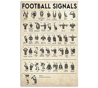Football Signals metal tin Signs Football players' guide Posters Football stadium printed plaque decorations Football Club room wall decor 8x12 inches