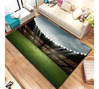 Football, Soccer Field 3D Printed Floor Mats Non-Slip Doormat Carpet Printing Rugs For Living Room, Bedroom, Kitchen, Bathroom 100 X 200 Cm - Polyester Soft Touch Easy Clean -31879335288