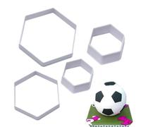 Football Soccer Molds 4pcs/Set - Lightweight Sturdy Portable Lightweight Ergonomic, Durable, Functional Modern, Versatile Premium Elegant Sleek Stylish | Multipurpose Outdoor Indoor Utility