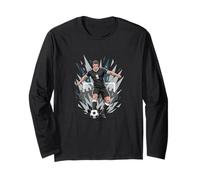 Football Soccer Striker Scoring The Penalty Comic Long Sleeve T-Shirt