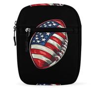 Football Soccer U.S.A. Flag Mini Crossbody Bag Unisex Anti-Theft Side Shoulder Bags Travel Small Messenger Bag