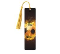 Football Soccer Wooden Bookmark Perfect Decoration for Bookmarks Lovers Students Reading Book Club